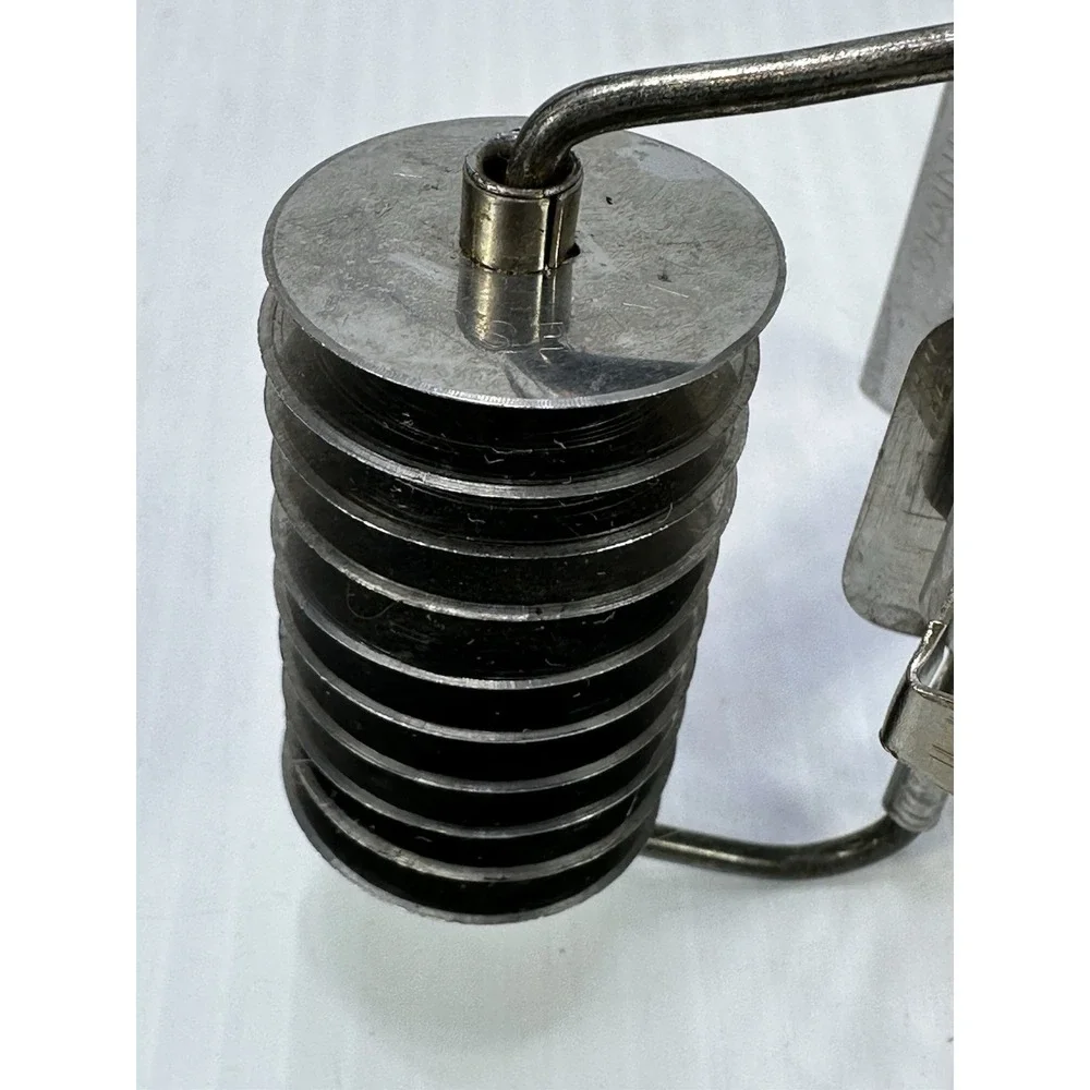 Vintage Antique Stainless Metal Pasta Pastry Cutter Roller Black Wood Handle USA